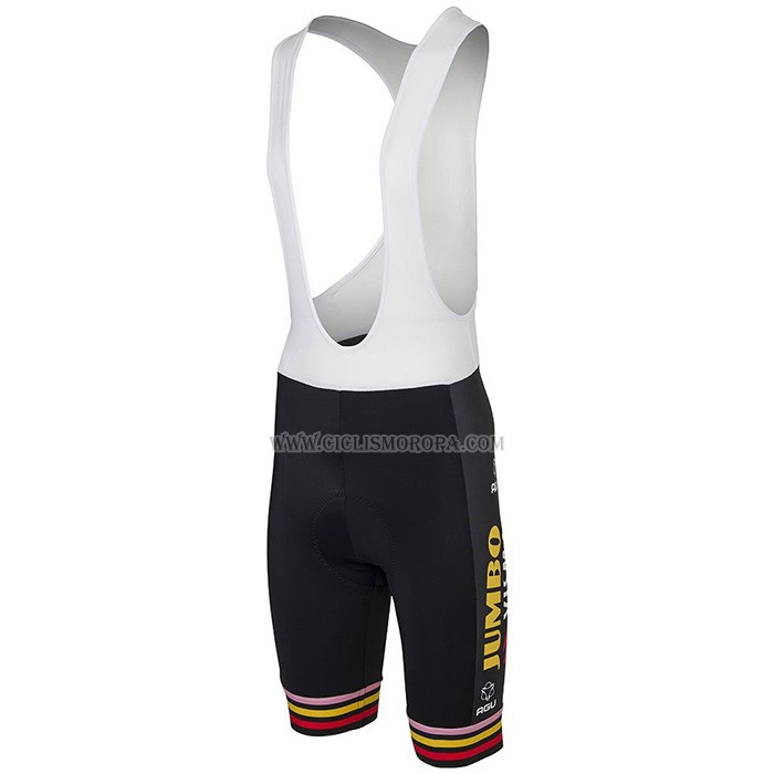 2023 Ropa Ciclismo Jumbo Visma Negro Mangas Cortas y Culotte Corto